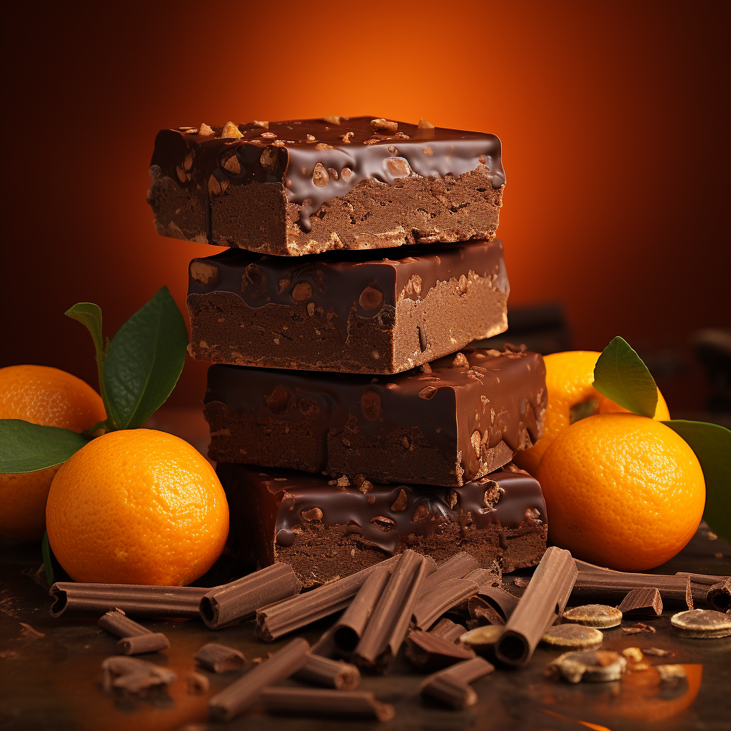 Barres de chocolat à la mandarine